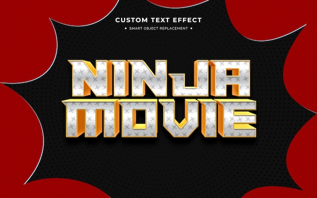 Free PSD kids movie 3d text style effect