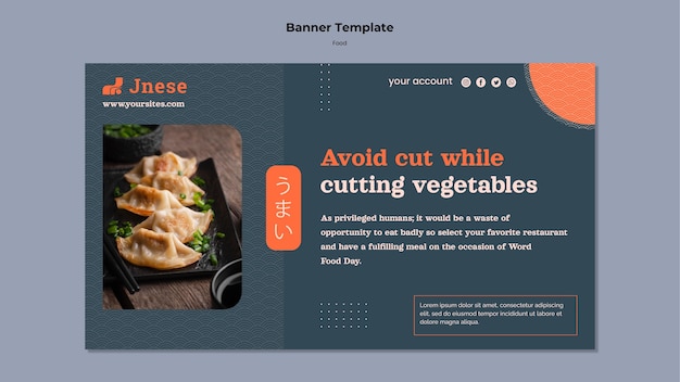 Kitchen safety banner template