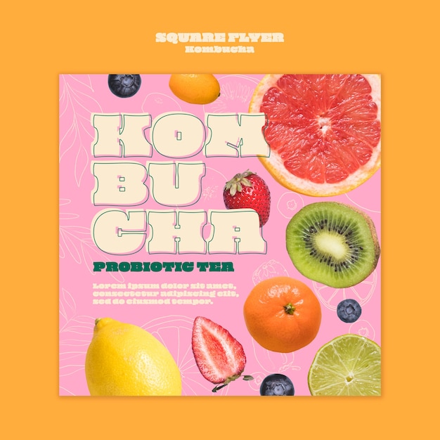 Kombucha template design