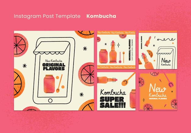 Kombucha template design