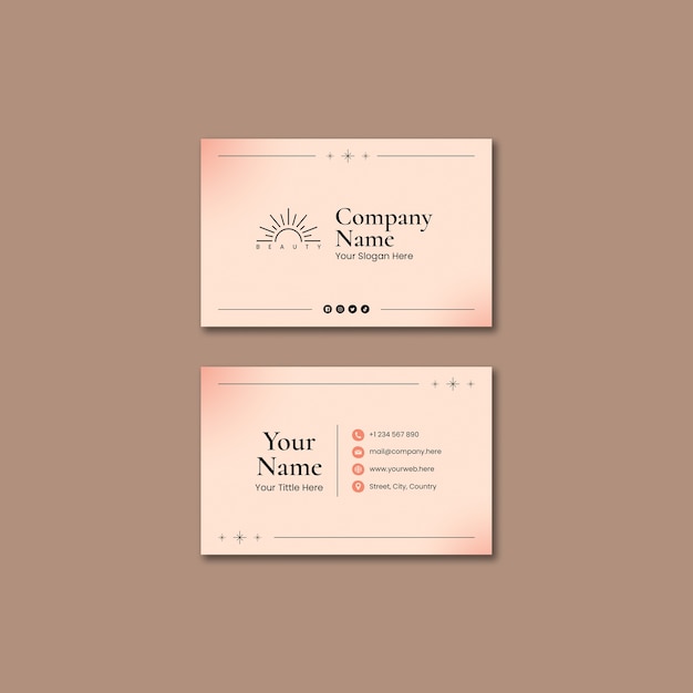 Korean cosmetics business card template