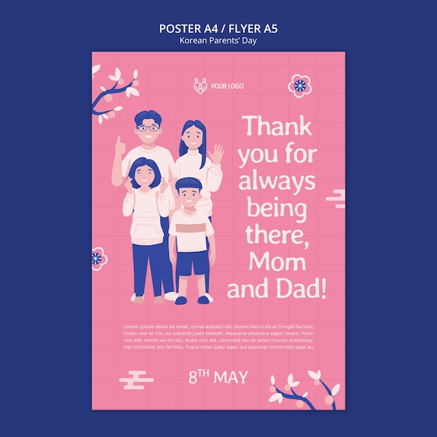 Free PSD korean parents day