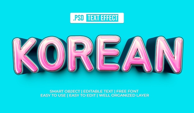 Korean Text Style Effect