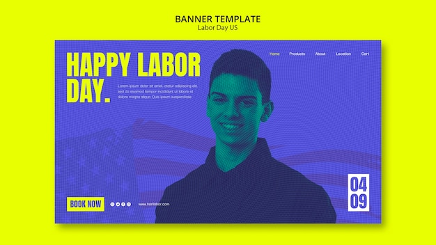 Labor day celebration landing page