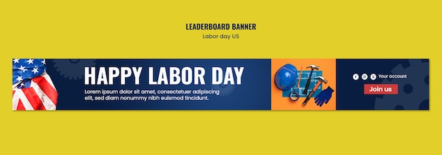 Labor day celebration template