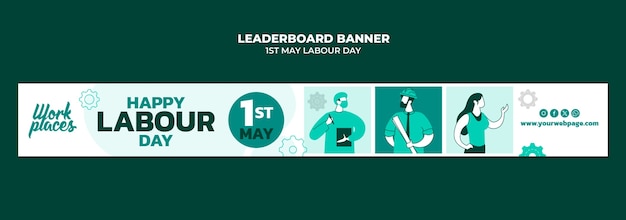 Free PSD labour day celebration banner template