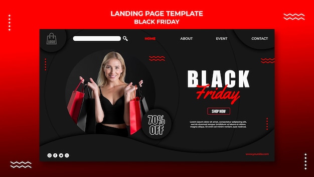 Landing page for black friday sale