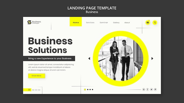 Free PSD landing page business template design