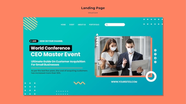 Landing page for ceo master event conference