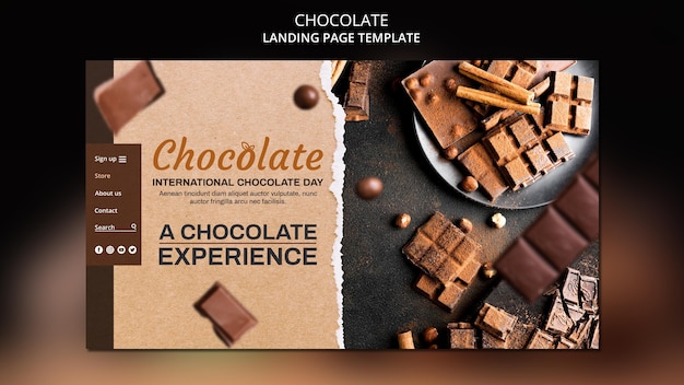 Landing page chocolate shop template