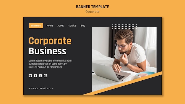 Landing page for corporate business