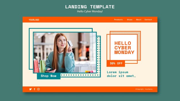 Landing page for cyber monday clearance