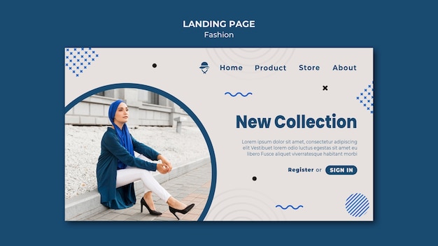 Free PSD landing page fashion store template