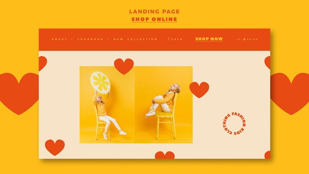 Free PSD landing page for online shopping