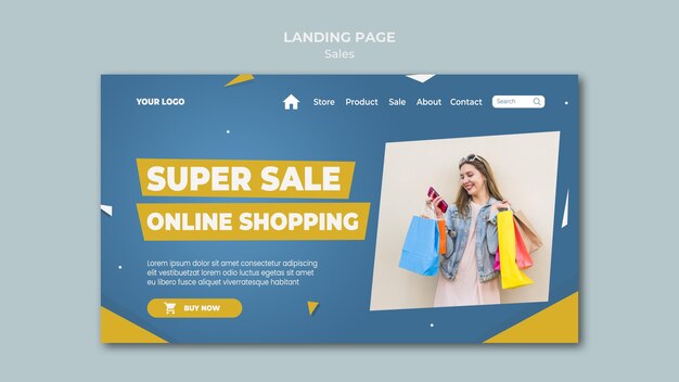 Landing page for retail sale