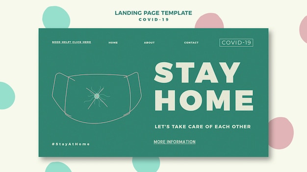 Landing page template for covid-19