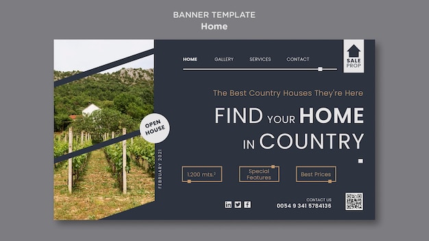 Free PSD landing page template for finding the perfect home