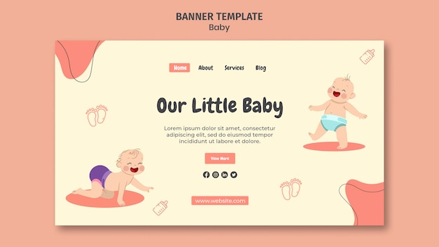 Landing page template for international baby day