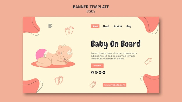 Landing page template for international baby day