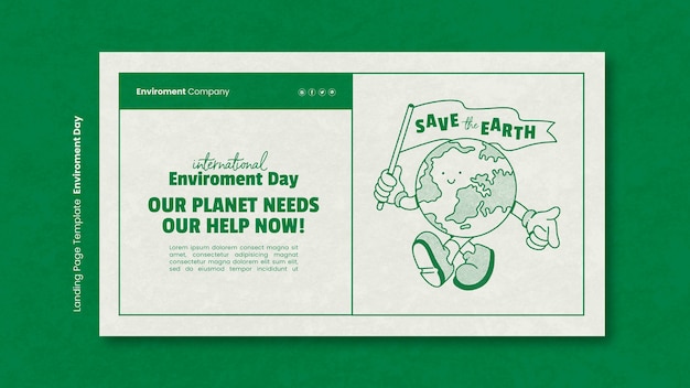 Landing page template for world environment day celebration