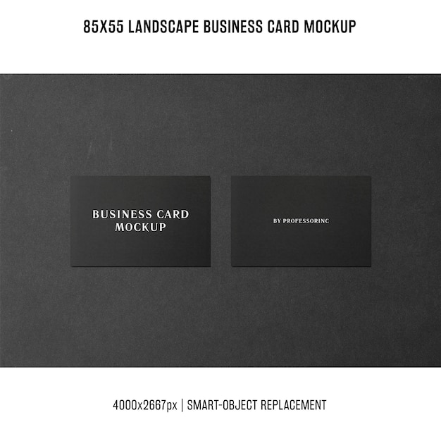 Landscape business card mockup