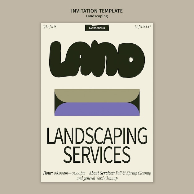 Landscaping template design