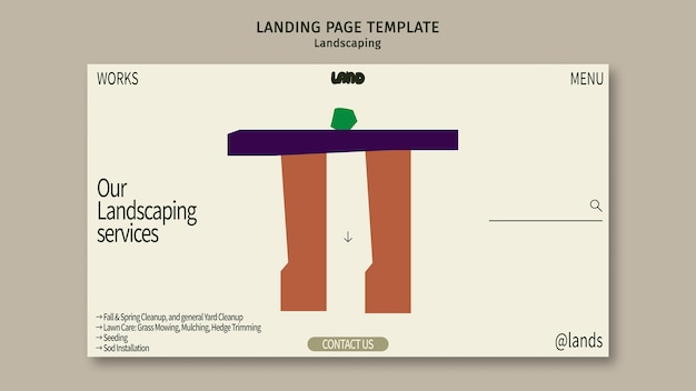 Free PSD landscaping template design