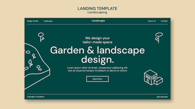 Landscaping template design