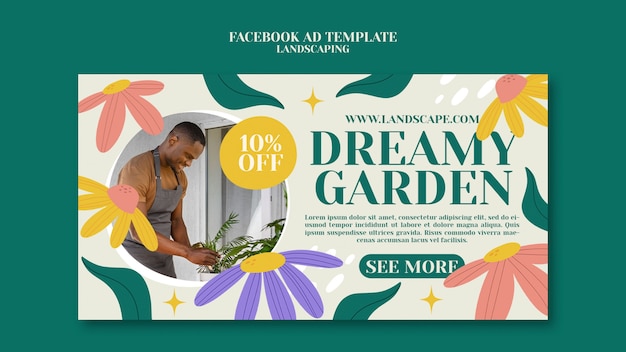 Free PSD landscaping template design