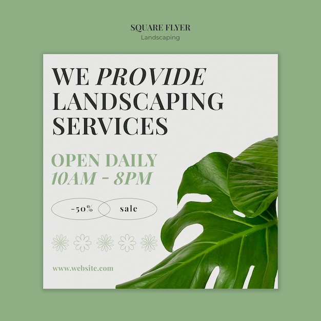 Free PSD landscaping template design