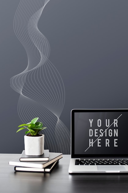 Free PSD laptop digital device screen mockup