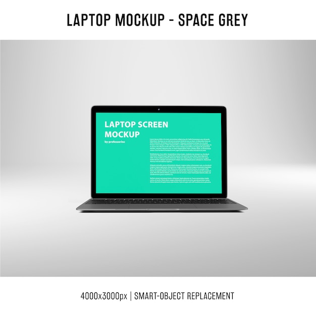 Free PSD laptop screen mockup