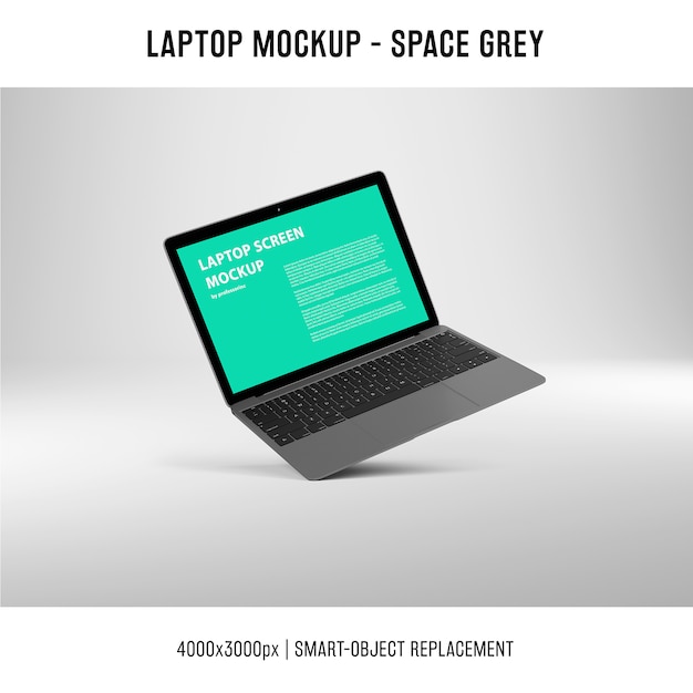 Free PSD laptop screen mockup