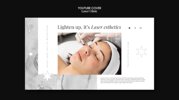 Free PSD laser clinic youtube cover template