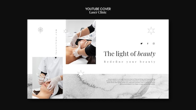 Free PSD laser clinic youtube cover template