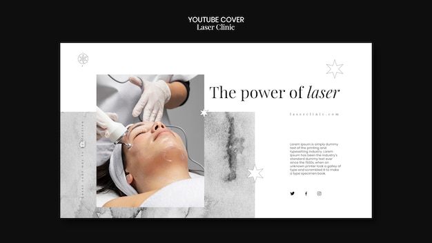 Free PSD laser clinic youtube cover template