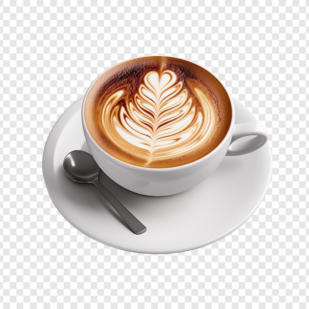 Latte isolated on transparent background