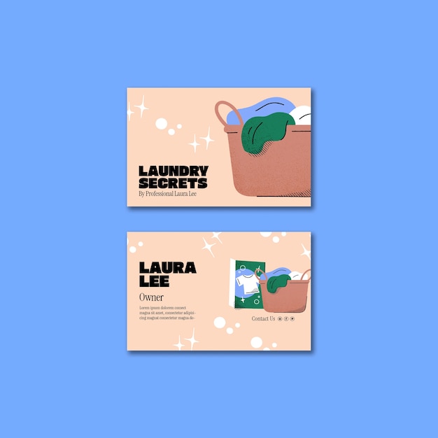 Free PSD laundry service template design