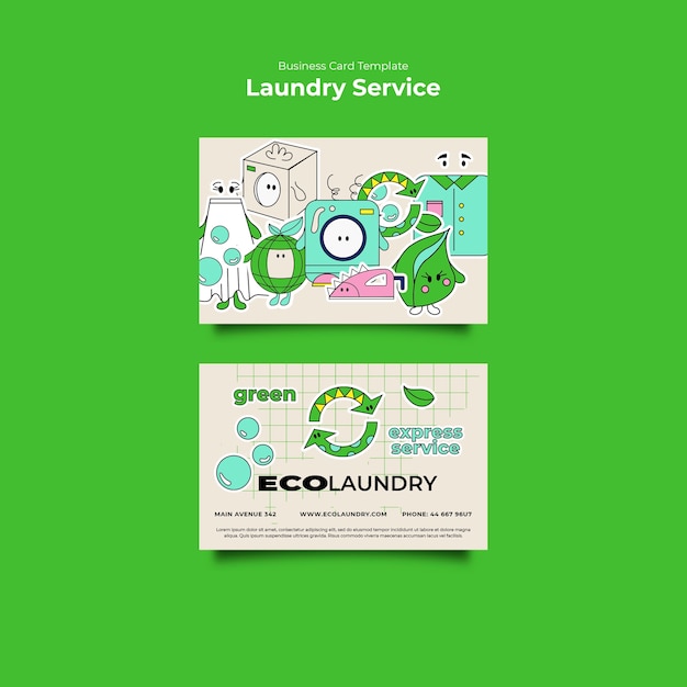 Free PSD laundry service template design