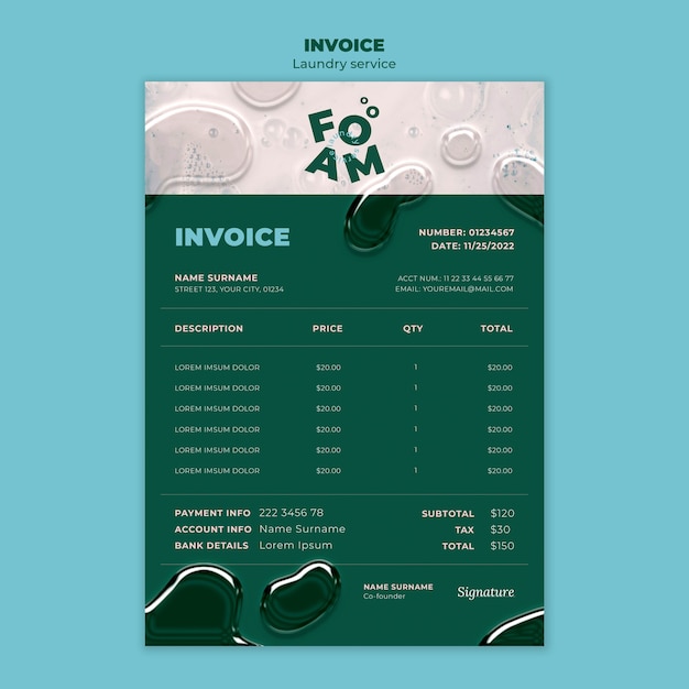 Free PSD laundry service template design