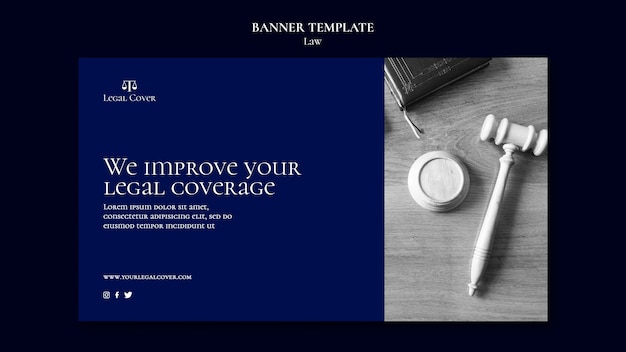 Free PSD law banner design template