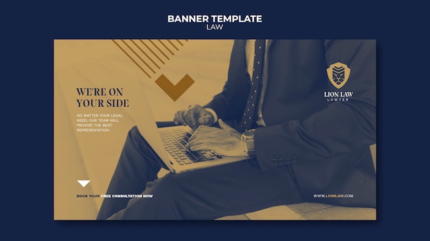 Free PSD law banner design template