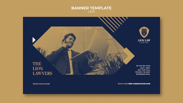 Free PSD law banner design template