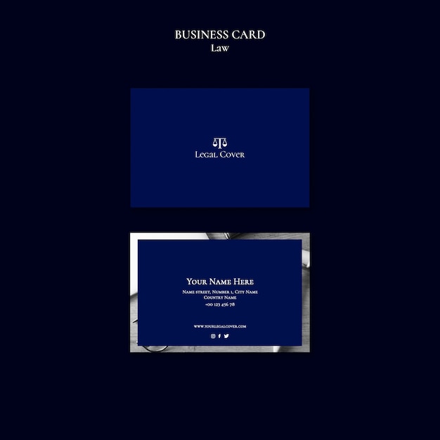 Free PSD law business card design template