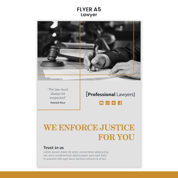 Free PSD law firm flyer template