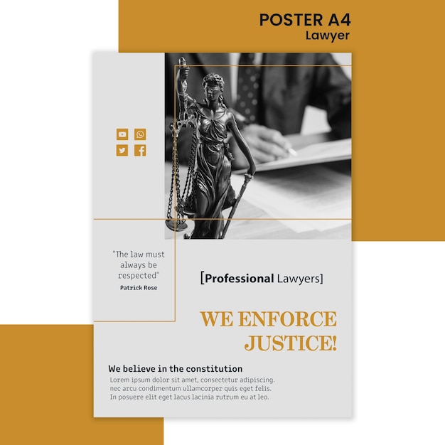 Law firm poster template