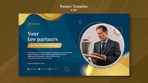 Free PSD law template banner design