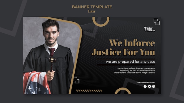 Free PSD law template design banner