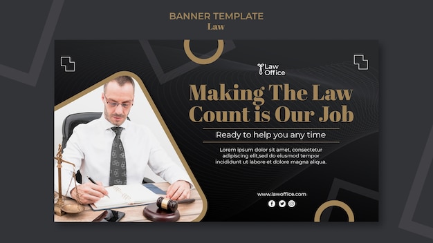 Free PSD law template design banner