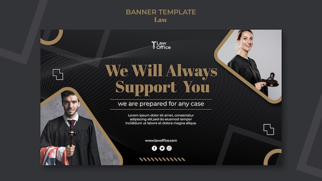 Free PSD law template design banner